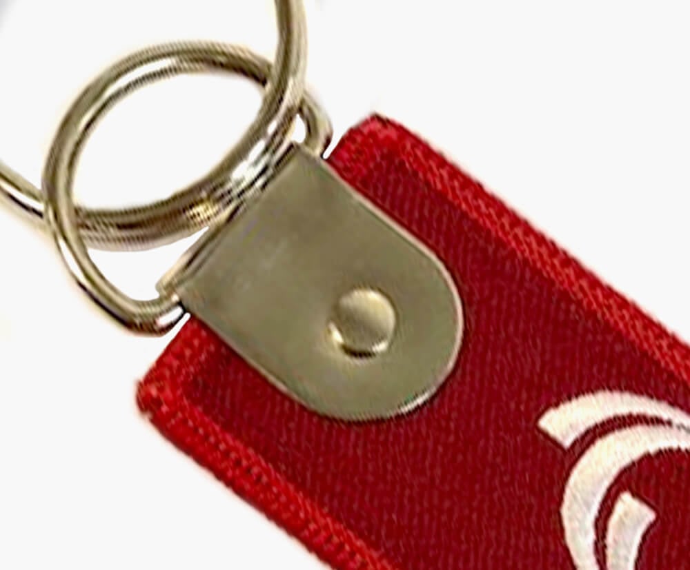 reinforced attachment style for remove before flight keyring tags