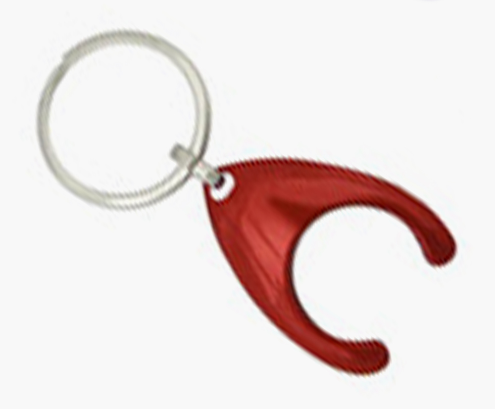 Gloss Red Plating for promotional trolley token keychain