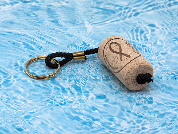 Customisable Cork Floating Keyring with Unique Design Options