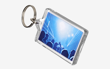 full colour printed acrylic keyrings with your design