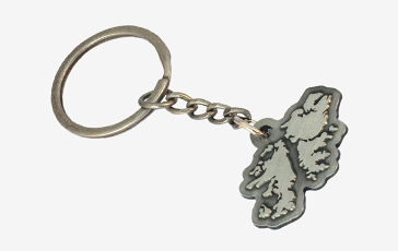 custom shaped metal branded keyfobs